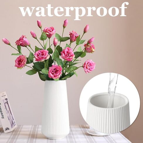 مزهرية سيراميك لديكور المنزل، مزهرية 8 بوصة للزهور، مزهرية مضلعة فنية حديثة للديكور، رف المدخل، ديكور طاولة غرفة المعيشة in Kuwait