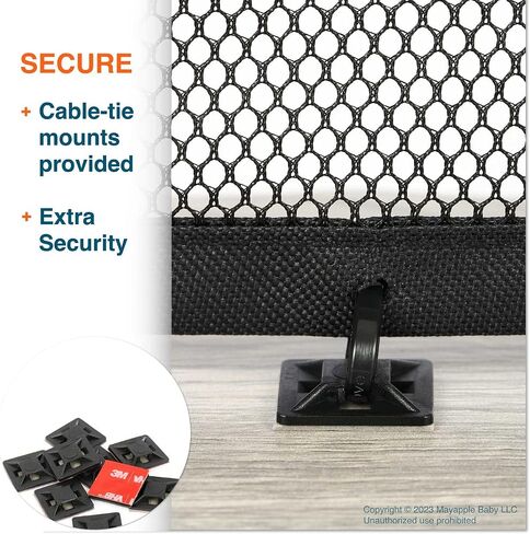 Roving Cove Stair Banister Guard 10ft x 3ft, Railing Safety Net for Baby Proofing, Child Safety Stairway Cover, Balcony Mesh Netting, Ebony Black in Saudi Arabia