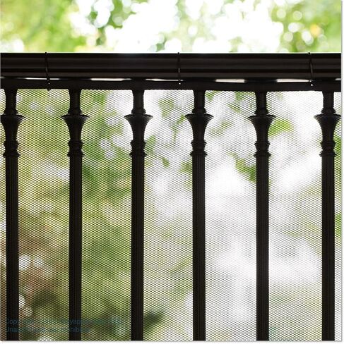 Roving Cove Stair Banister Guard 10ft x 3ft, Railing Safety Net for Baby Proofing, Child Safety Stairway Cover, Balcony Mesh Netting, Ebony Black in Saudi Arabia