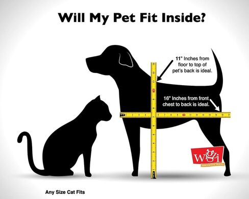 Wigzi Expandable Pet Travel Carrier for Cats, Small Dogs and Pets Up to 20lbs with Rechargeable Interior LED Light - TSA Airline Approved, Expandable Soft Sided Walls, 4-Doors and Removable Padding in Kuwait