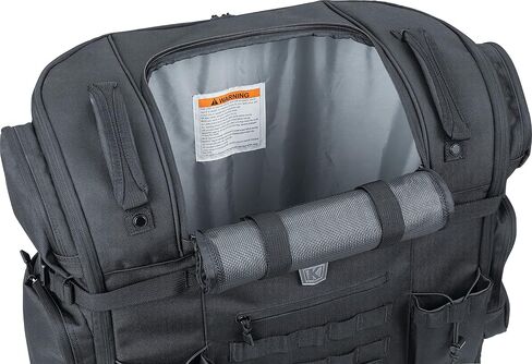 Kuryakyn 5723 Titan Pet Palace: Portable Weather Resistance and Heat Reducing Motorcycle Dog/Cat Carrier Crate for Touring Seat, Black Large in Saudi Arabia