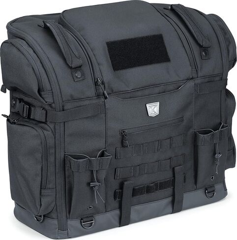 Kuryakyn 5723 Titan Pet Palace: Portable Weather Resistance and Heat Reducing Motorcycle Dog/Cat Carrier Crate for Touring Seat, Black Large in Saudi Arabia
