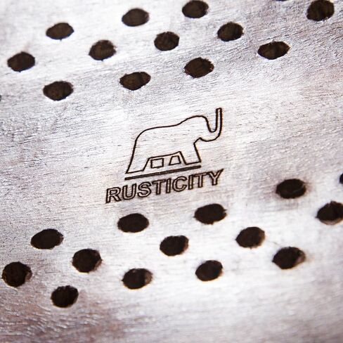 روستيسيتي® حامل شموع خشبي يثبت على الحائط - مجموعة من قطعتين | مصنوع يدويًا | (15 انش × 4.5 انش) in Kuwait