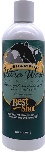 Best Shot Ultra Wash Shampoo with Pet Coat Release Technology, Coat and Skincare Product for Dogs, Horses, and Cats, Soap-Free, Quick-Rinsing, 1 Gallon in Kuwait