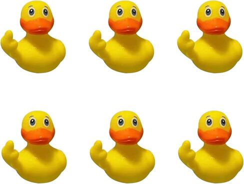 البط المطاطي، 2.28 بوصة البطة المطاطية للإصبع، البط المطاطي الصغير اللطيف ملحقات السيارة المطاطية المضحكة لديكورات لوحة قيادة سيارة الجيب (6 قطع) in Kuwait