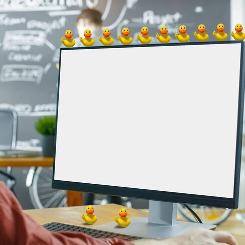 البط المطاطي، 2.28 بوصة البطة المطاطية للإصبع، البط المطاطي الصغير اللطيف ملحقات السيارة المطاطية المضحكة لديكورات لوحة قيادة سيارة الجيب (6 قطع) in Kuwait