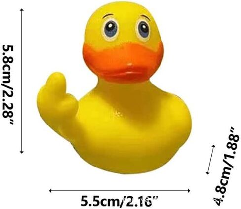 البط المطاطي، 2.28 بوصة البطة المطاطية للإصبع، البط المطاطي الصغير اللطيف ملحقات السيارة المطاطية المضحكة لديكورات لوحة قيادة سيارة الجيب (6 قطع) in Kuwait