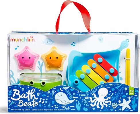 Munchkin® Bath Beats™ Musical Toddler Bath Toy Set, Includes Xylophone, Bath Drum & Shakers in Saudi Arabia