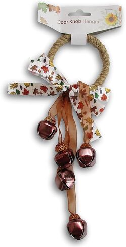Autumn Fall Door Hanger with Jingle Bells - Colors Vary - 10.5 Inches in Kuwait