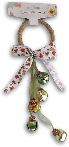 Autumn Fall Door Hanger with Jingle Bells - Colors Vary - 10.5 Inches in Kuwait