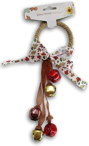 Autumn Fall Door Hanger with Jingle Bells - Colors Vary - 10.5 Inches in Kuwait
