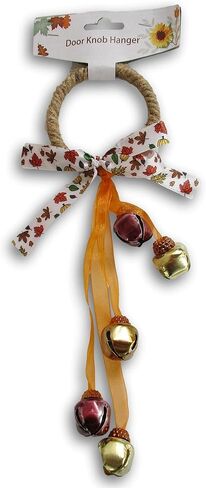 Autumn Fall Door Hanger with Jingle Bells - Colors Vary - 10.5 Inches in Kuwait