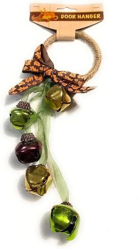 Autumn Fall Door Hanger with Jingle Bells - Colors Vary - 10.5 Inches in Kuwait