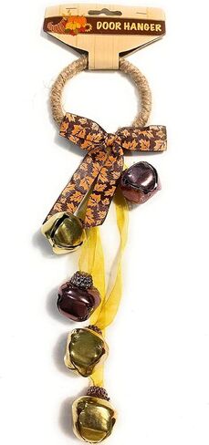 Autumn Fall Door Hanger with Jingle Bells - Colors Vary - 10.5 Inches in Kuwait