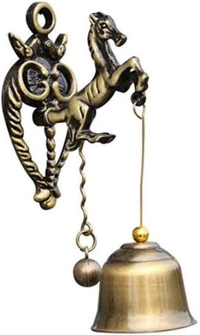 MUAMAX العتيقة/عتيقة الحصان جرس حسن الحظ صاحب متجر أجراس الهدايا مخزن جرس مكتب مدخل الشرفة الأمامية باب المغناطيس جرس العشاء حديقة المنزل أجراس العشاء in Kuwait