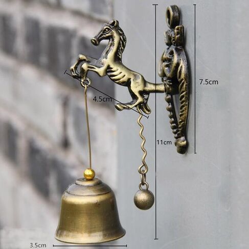 MUAMAX العتيقة/عتيقة الحصان جرس حسن الحظ صاحب متجر أجراس الهدايا مخزن جرس مكتب مدخل الشرفة الأمامية باب المغناطيس جرس العشاء حديقة المنزل أجراس العشاء in Kuwait