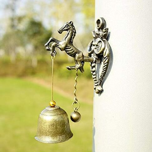 MUAMAX العتيقة/عتيقة الحصان جرس حسن الحظ صاحب متجر أجراس الهدايا مخزن جرس مكتب مدخل الشرفة الأمامية باب المغناطيس جرس العشاء حديقة المنزل أجراس العشاء in Kuwait