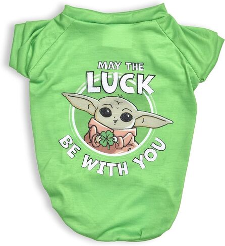 Star Wars for Pets Grogu May The Luck Be with You Dog Tee for St. Patrick’s Day | Size Large | Star Wars Dog Clothing and Apparel, Cute Dog Clothes, Green (FF20332) in Saudi Arabia