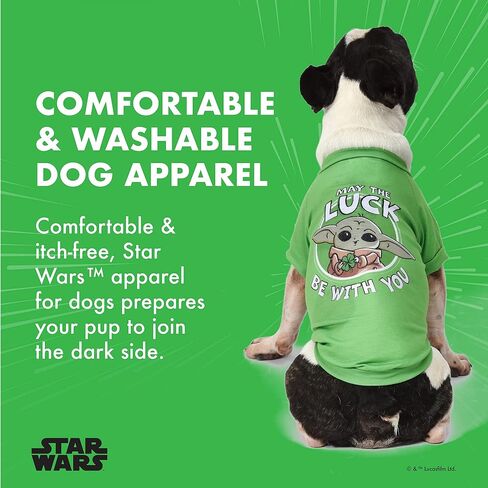 Star Wars for Pets Grogu May The Luck Be with You Dog Tee for St. Patrick’s Day | Size Large | Star Wars Dog Clothing and Apparel, Cute Dog Clothes, Green (FF20332) in Saudi Arabia