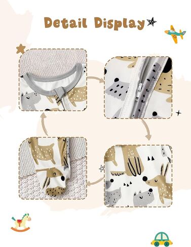 ملابس أطفال أولادي، قطعة واحدة لطيفة بنمط مطبوع وسحاب للقدم وقبعة مكونة من قطعتين من ملابس الأطفال الأولاد in Kuwait