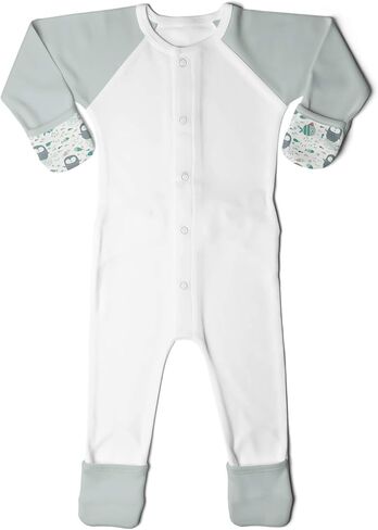 goumikids Goumi'all، بيجامة أطفال ذكية قابلة للتعديل مصنوعة من مواد عضوية ناعمة - وادل (نعناعي)، 3-6 أشهر in Kuwait