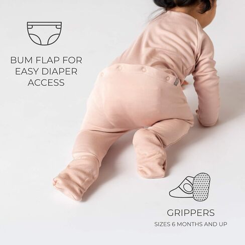 goumikids Goumi'all، بيجامة أطفال ذكية قابلة للتعديل مصنوعة من مواد عضوية ناعمة - وادل (نعناعي)، 3-6 أشهر in Kuwait