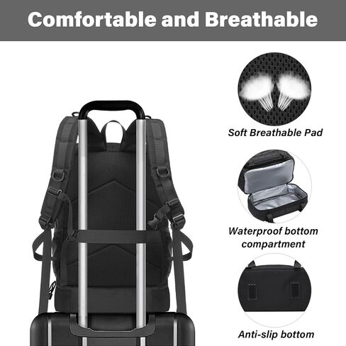 MOSISO 23L Tactical Backpack with Bottom Insulated Cooler, Military Daypack 3 Day Assault Pack Army Rucksack Bug Out Bag with USA Flag Patch for Men Women Sport Outdoor Hiking Camping Training, Black in Saudi Arabia