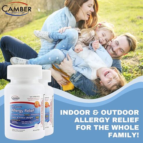 Camber Consumer Care Loratadine 10mg Allergy Pills, Antihistamine 24 Hour, Non Drowsy Allergy Relief (300 Tablets) in Saudi Arabia
