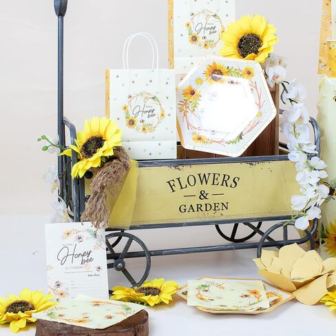 مجموعة دعوات استحمام الطفل من بي - عبوة من 20 قطعة | يمكن تعبئتها أو كتابة بطاقة فارغة قابلة للطباعة مع رف الحفاضات وبطاقات طلب الكتاب، لوازم الحفلات بطابع بامبليبي in Kuwait