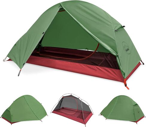 KAZOO Waterproof Backpacking Tent Ultralight 1/2 Person Lightweight Camping Tents 1/2 People Hiking Tents Aluminum Frame Double Layer in Saudi Arabia