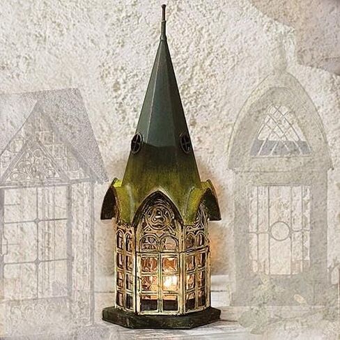 سيجنالز مجموعة فوانيس شموع مزخرفة مكونة من 6 قطع، مجموعة حامل شموع بتصميم فوانيس منزل عتيقة، حامل شموع معدني وزجاجي للشموع الصغيرة in Kuwait