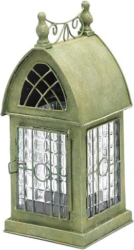 سيجنالز مجموعة فوانيس شموع مزخرفة مكونة من 6 قطع، مجموعة حامل شموع بتصميم فوانيس منزل عتيقة، حامل شموع معدني وزجاجي للشموع الصغيرة in Kuwait