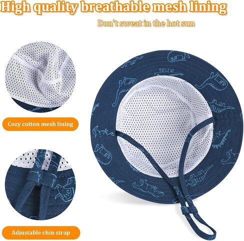 Baby Boy Sun Hat, Summer Beach UPF 50+ Sun Protection Hats, Toddler Kids Wide Brim Sun Hats Cap in Saudi Arabia