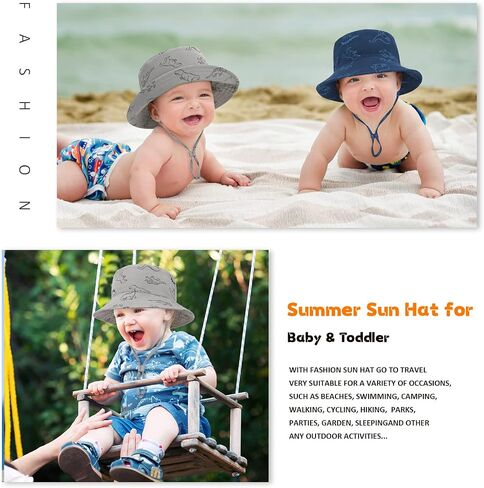 Baby Boy Sun Hat, Summer Beach UPF 50+ Sun Protection Hats, Toddler Kids Wide Brim Sun Hats Cap in Saudi Arabia