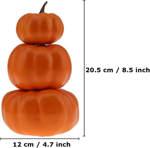 Gresorth Stacked White Pumpkins Towel Fake Artificial Halloween Decoration DIY Crafts Paintable Pumpkin for Home Party Table Kitchen Wedding Decorating in Saudi Arabia