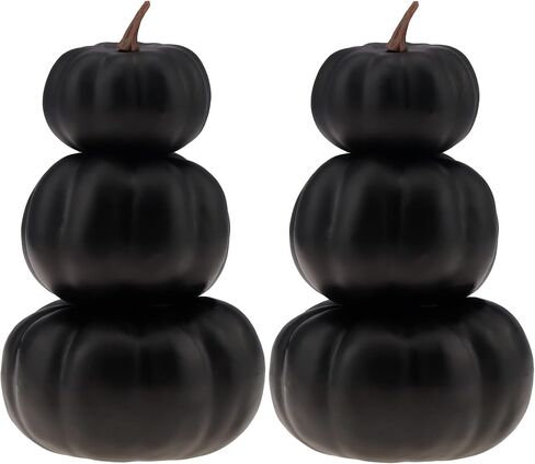 Gresorth Stacked White Pumpkins Towel Fake Artificial Halloween Decoration DIY Crafts Paintable Pumpkin for Home Party Table Kitchen Wedding Decorating in Saudi Arabia