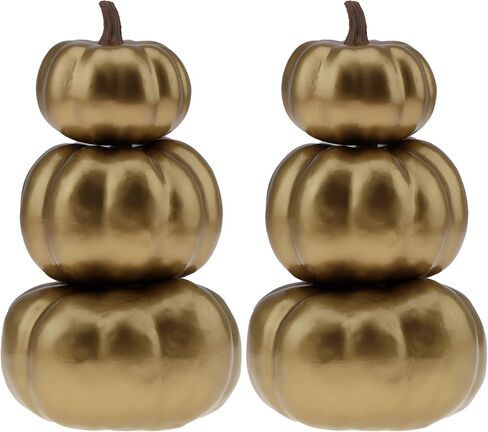 Gresorth Stacked White Pumpkins Towel Fake Artificial Halloween Decoration DIY Crafts Paintable Pumpkin for Home Party Table Kitchen Wedding Decorating in Saudi Arabia