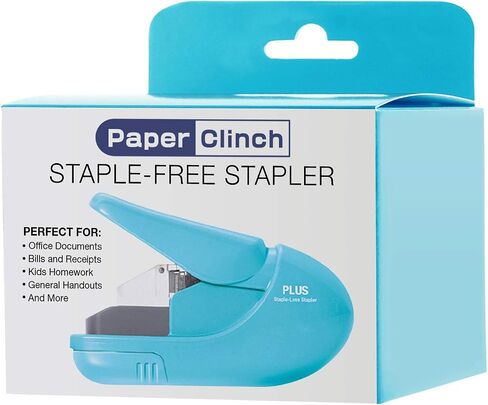 Plus Paper Clinch Desktop Staple Free Staple Blue in Kuwait