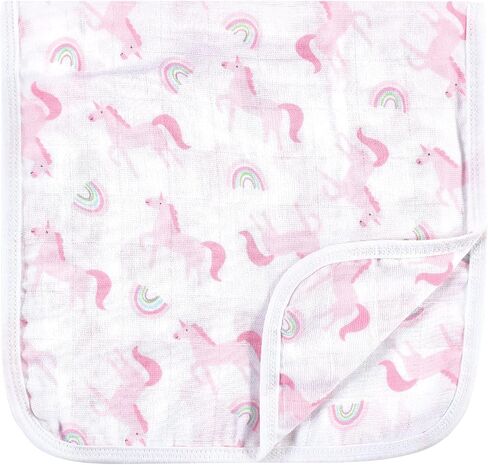 Luvable Friends Unisex Baby Muslin Burp Cloth 7pk, Rainbow, One Size (Pack of 2) in Saudi Arabia