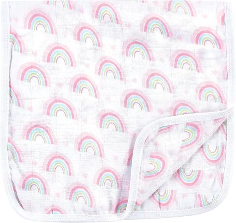 Luvable Friends Unisex Baby Muslin Burp Cloth 7pk, Rainbow, One Size (Pack of 2) in Saudi Arabia