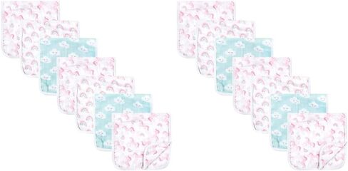 Luvable Friends Unisex Baby Muslin Burp Cloth 7pk, Rainbow, One Size (Pack of 2) in Saudi Arabia
