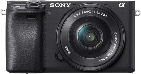 Sony Alpha a6400 Mirrorless Digital Camera with 16-50mm Lens (Black) Bundle with E-Mount Lens (Black), 64GB Memory Card, 32GB Flash Drive, Battery Grip, Rechargeable Battery and Charger (11 Items) in Saudi Arabia