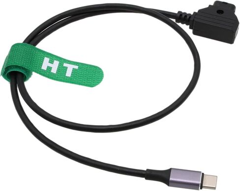 كابل الطاقة HangTon D-tap إلى USB Type C 14.8V 24 بوصة للكاميرا SDI/HDMI محول Tilta Nucleus Nano II محرك التركيز اللاسلكي بطارية على شكل حرف V in Kuwait
