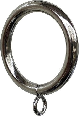 Curtain Ring Metal 28-Pcs 1.5 Inch Inner Diameter with Eyelets Fit Up to 1 1/4-Inch Rod Large Wire Diameter (Antique Brass-28Pcs) in Kuwait