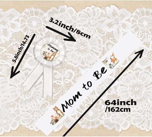 وشاح استحمام الطفل من Woodland Creatures، مجموعة حفلات الترحيب من Mom to Be & Daddy to Be Corsage للترحيب بالطفل، ديكورات حيوانات الغابات للأطفال، التصوير الفوتوغرافي لحفلات استقبال المولود الجديد، لوازم تذكارية (مخلوقات الغابة) in Kuwait