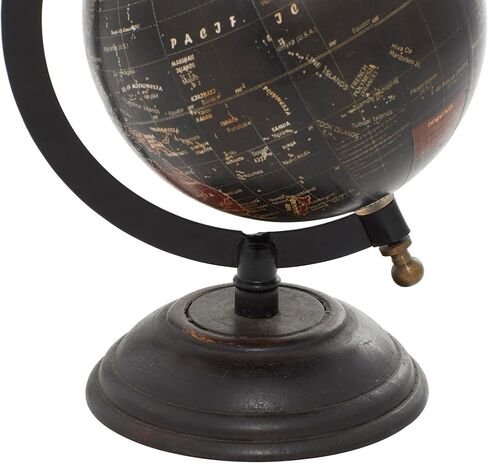 Deco 79 Mango Wood Globe, 6" x 5" x 9", Black in Kuwait