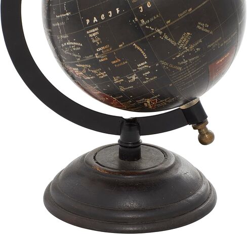Deco 79 Mango Wood Globe, 6" x 5" x 9", Black in Kuwait