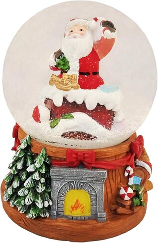 كرة الثلج الموسيقية لعيد الميلاد سانتا في المدخنة ووتر سنو غلوب مع موسيقى 100 مم من الراتنج البوليستر in Kuwait