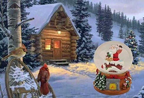 كرة الثلج الموسيقية لعيد الميلاد سانتا في المدخنة ووتر سنو غلوب مع موسيقى 100 مم من الراتنج البوليستر in Kuwait