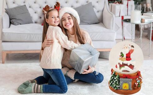 كرة الثلج الموسيقية لعيد الميلاد سانتا في المدخنة ووتر سنو غلوب مع موسيقى 100 مم من الراتنج البوليستر in Kuwait